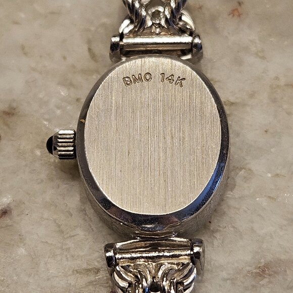 RARE CLASSIC CRISTIAN GENEVE DIAMOND 14K WHITE GOLD ROPE QUARTZ MOVEMENT WATCH - Picture 11 of 16